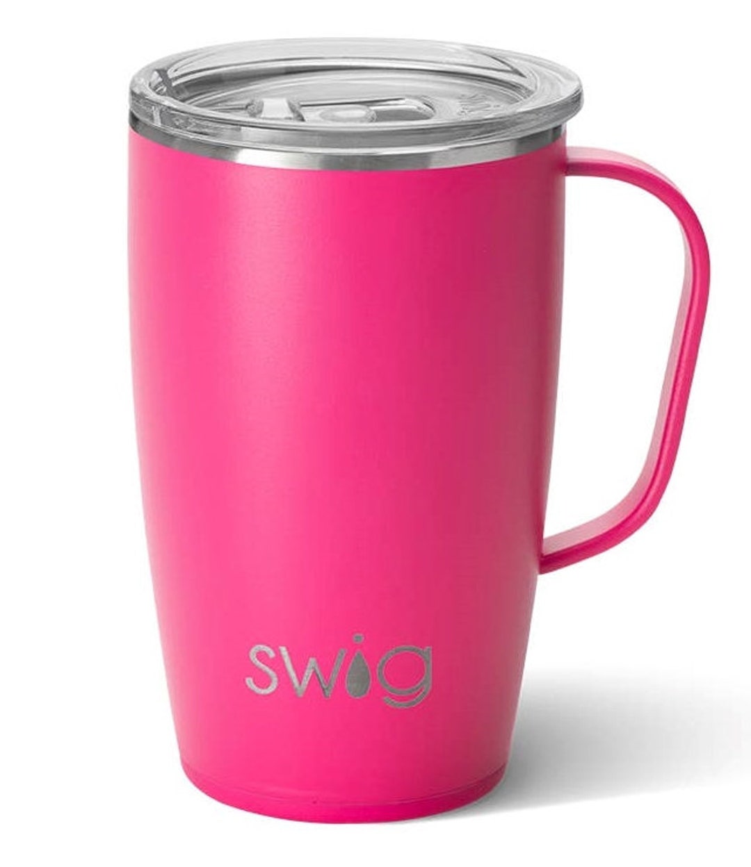 Hot Pink Travel Mug 18oz Swig Life Coffee Mug Etsy