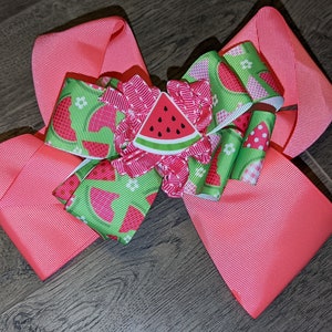 Watermelon Hairbow, Watermelon Bow, Hairbow, Bows. Girl Bows