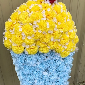 Cemetery Cup Cake, Cemetery Flower, Funeral Flowers, Silk Cemetery Flowers