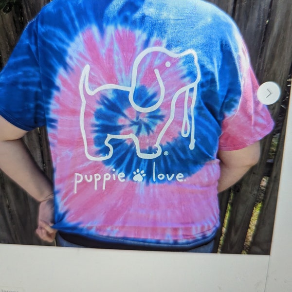 puppie love tie dye shirt