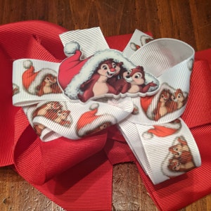 Chip n Dale Inspired Hair Bow, Disney Inspired, Chip n Dale Inspired, Disney Inspired Bow, Christmas Hair Bow, Hair Bow