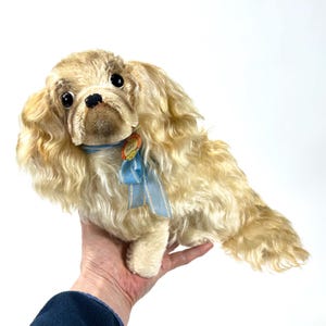 Vintage Steiff Peky Pekingese Dog: Mohair Plush with Tag & Button