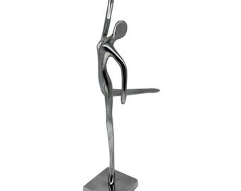 Bodrul Khalique Ballerina Sculpture, IKEA Aluminium Modernist Dancer Figurine