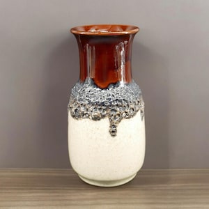 Vintage Fat Lava Vase 401-28, West Germany Pottery decor