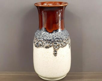 Vintage Fat Lava Vase 401-28, West Germany Pottery decor