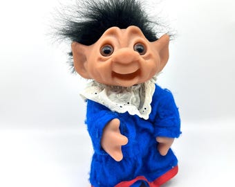 Dam troll doll, vintage danish gonk, original clothes, 1977, 25 cm