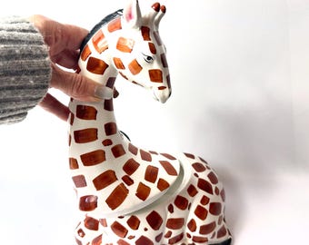 Keramik Giraffe Keksdose Vintage Safari Küche Kanister Tier Lagerung