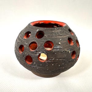 Dänische Keramiklaterne, skulptural 1980 Vintage, Norrman Motala