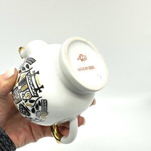 ヴィンテージのソ連磁器ティーポット：22金の民芸品、コレクター向けミニフィニアル 画像 10