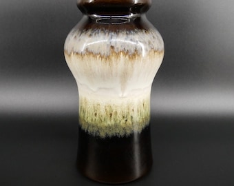 Vintage Strehla Fat Lava Vase: East German Retro Ceramic Pottery