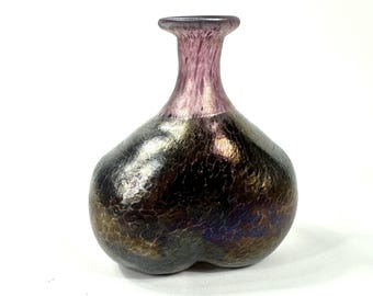 Kosta boda glass vase – bertil vallien, vulcano series, 1980s