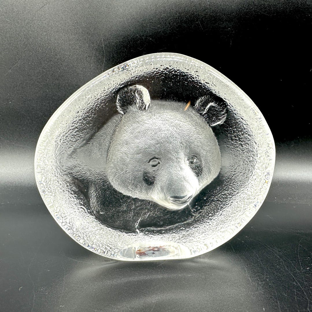 Wwf Glass Panda Sculpture – Mats Jonasson for Sweden, Signed