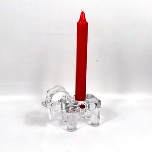 Vintage bertil vallien glass ram candleholder – kosta boda, sweden, scandinavian christmas design image 2