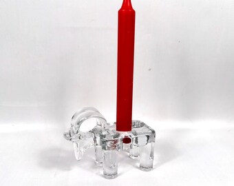 Vintage bertil vallien glass ram candleholder – kosta boda, sweden, scandinavian christmas design