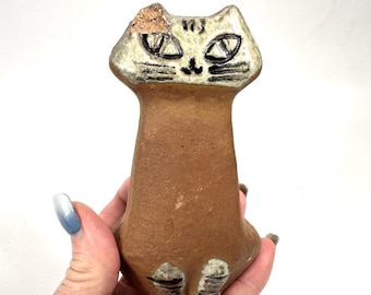 Lisa Larson Lilla Zoo Cat, Gustavsberg Stoneware Figurine, Swedish Mid Century Ceramic
