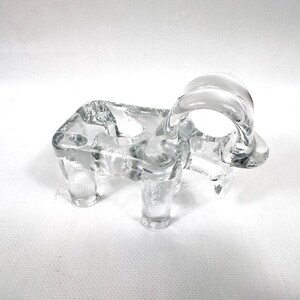 Vintage bertil vallien glass ram candleholder – kosta boda, sweden, scandinavian christmas design image 6