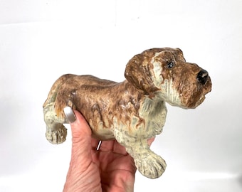 Keramische Hundefigur, JIE Gantofta Schweden, Terrier-Skulptur, skandinavische Keramik