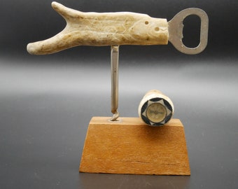 Vintage Compass with Bottle Opener – Made in Sweden, Rustic Barware