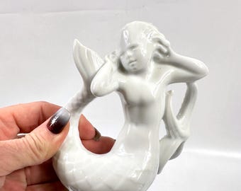 Mermaid with Starfish – Porcelain Figurine by Harald Salomon for Rörstrand