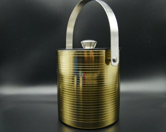 Vintage Ice Bucket. Mid Century Barware Retro Decor