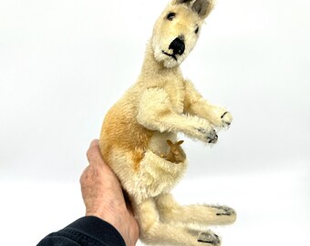Steiff Kangaroo With Joey – 1950s German Toy - Etsy