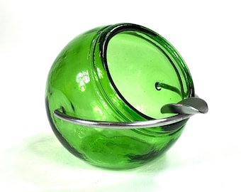 1960s Green Glass Ashtray – Mid-Century Scandinavian Design