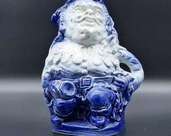 Vintage Toby Jug Falstaff – Blue and White Burleigh Ironstone – Staffordshire, England