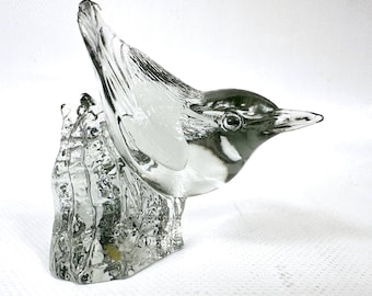 Vintage Kosta Boda Glass Bird Sculpture – Paul Hoff WWF Art Figurine