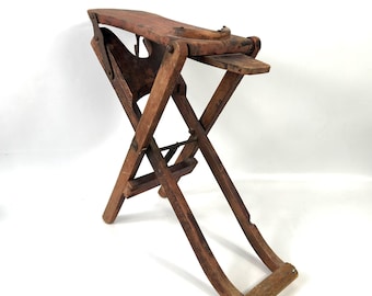 Antique Shoemaker’s Bench – 1900s Scandinavian Folding Cobbler Tool