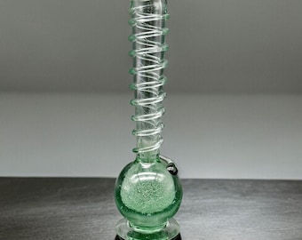 Vintage green glass vase designed by Ture Berglund - Scandinavian Decor