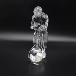 Swedish Art Glass Figurine, Orrefors Glassblower Sculpture by Olle Alberius image 4