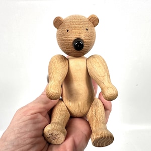 Kay Bojesen wooden bear, vintage Danish toy, Mid-century design