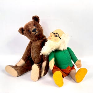 Gnomo Schuco sí/no – juguete mecánico alemán antiguo, década de 1950