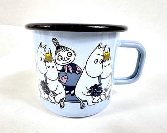 Muurla Moomin Friends Enamel Mug, Finnish Characters Cup, Large Size