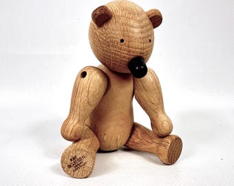 Vintage Kay Bojesen Oak Bear  – Danish Wood Toy, Mid-Century Design