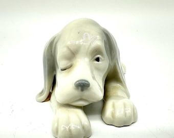 Dog figurine – east german gdr ceramic puppy collectible