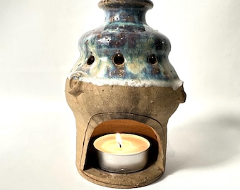 Vintage scandinavian pottery tealight holder – studio signed sweden