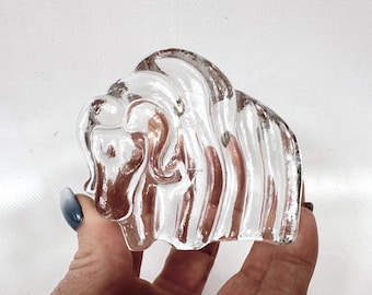 Scandinavian Art Glass Musk Ox – Kosta Boda Animals by Bertil Vallien, Sweden 1970s