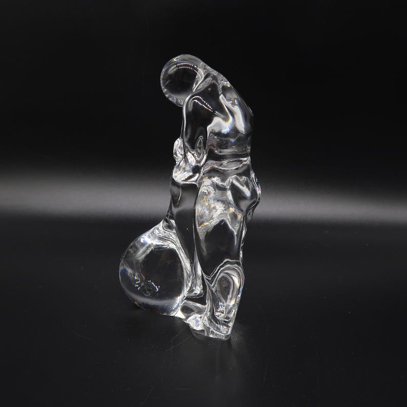 Swedish Art Glass Figurine, Orrefors Glassblower Sculpture by Olle Alberius image 7