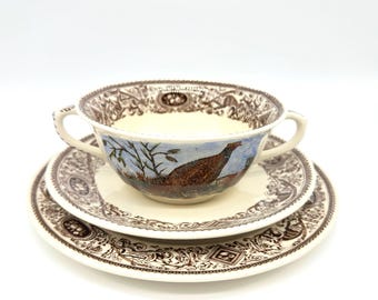 Vintage Mason’s Ironstone Trio – “Game Birds” Cup, Saucer & Side Plate, 1950s
