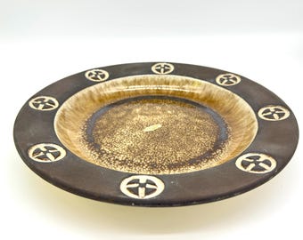 Danish mid-century ceramic bowl – frank keramik danmark, 1960s scandinavian design, 27 cm