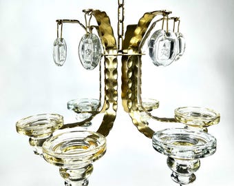 Vintage Erik Höglund Hanging Candelabra – Swedish Wrought Iron Candle Holder – Mid Century