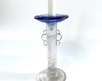 Scandinavian Glass Candleholder by Staffan Gellerstedt, 1970s