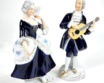 Royal Heidelberg Porcelain Figurines - 1970s Vintage German Collectibles Set of 2
