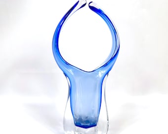 Flygsfors Art Glass Vase, Scandinavian Glass, 1960s