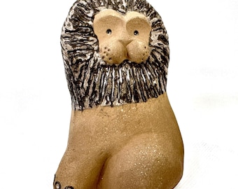 Göran Andersson Stoneware Lion Figurine, Gustavsberg, 1960s