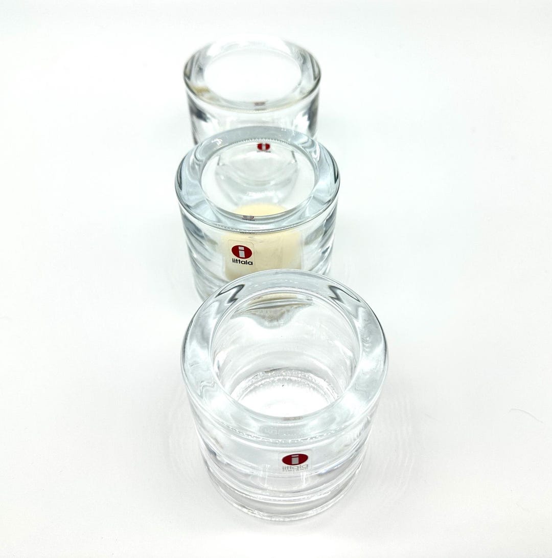 イッタラ ガラス キャンドルホルダー (3 個セット) - Heikki Orvola