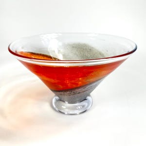 Kosta Boda Twister Glass Bowl – Kjell Engman Signed & Numbered, Mid-Century Modern Collectible