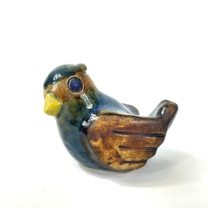 Vintage Keramik Vogel – Willy Fischer für Ego Stengods, Schweden Studio Figur 1960er Jahre
