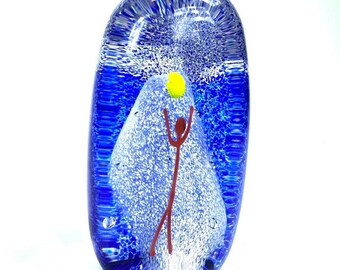 Art Glass Gullaskruf Paperweight – Carlos R Pebaqua, Vintage 1998